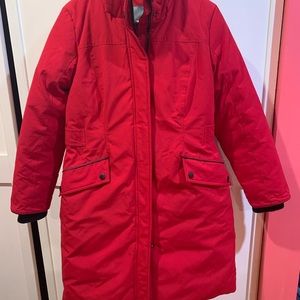 Sears Red Winter Long Parka - Lipstick Red